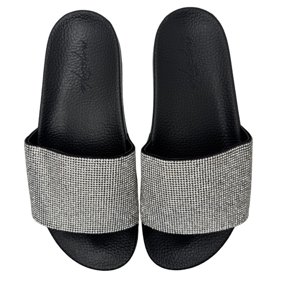 CITY LIGHTS MENS RHINESTONE SLIDE SANDALS - Picture 2 of 2